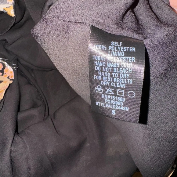 Storia Floral Babydoll Mini Dress in Brown Iridescent Size S Puff Sleeve - Picture 7 of 8